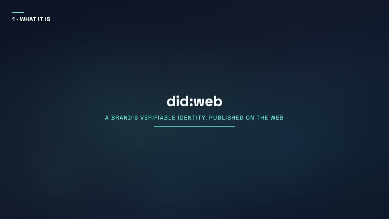 did:web: a brand identity with no vendor lock-in