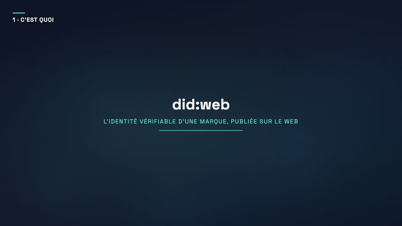 did:web : l'identité de marque, sans vendor lock-in