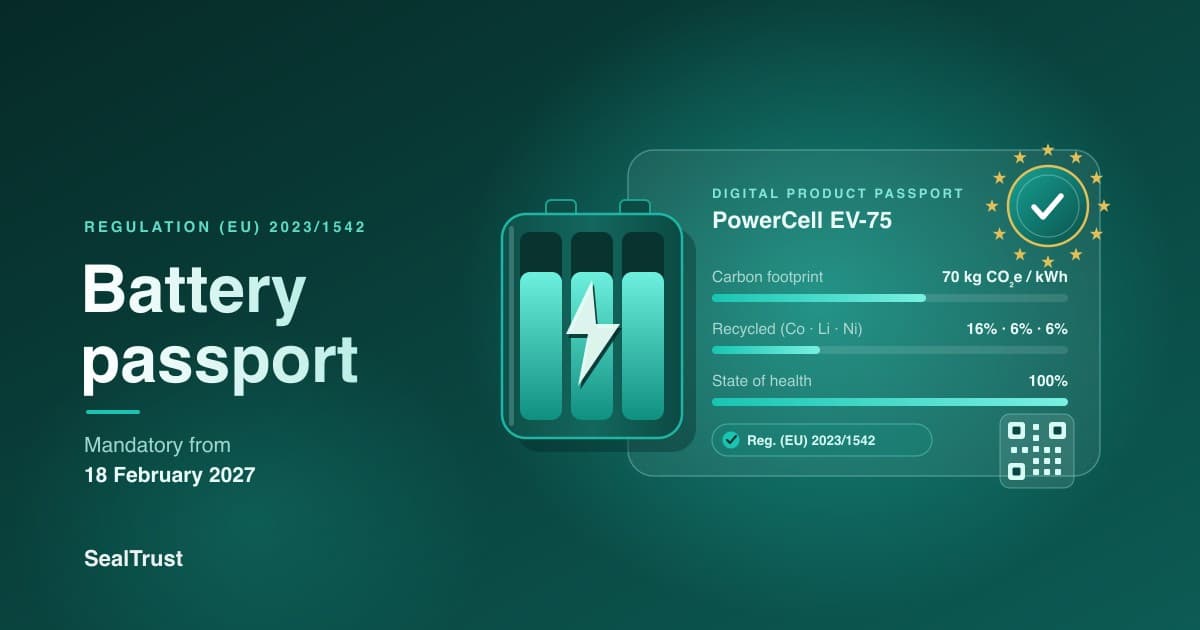 The battery passport: getting ready for 18 February 2027